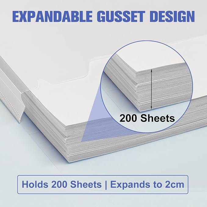 20 Pack Clear Expandable Binder Pockets - Image 3