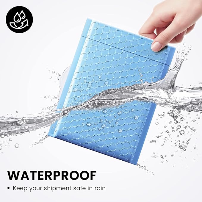 Fuxury Bubble Mailer 6x10" 600 Pack Light Blue, Self-Seal Adhesive Packaging - Image 4