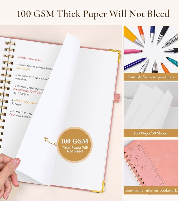 Blank Spiral Notebook Journal 8.5” x 11”, A4 Large Hardcover Sketch Book - Image 5