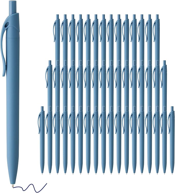 deegtran Pens Bulk, 50 Pack No Bleed Click Pens, Wholesale Retractable by DEEGTRANPENS