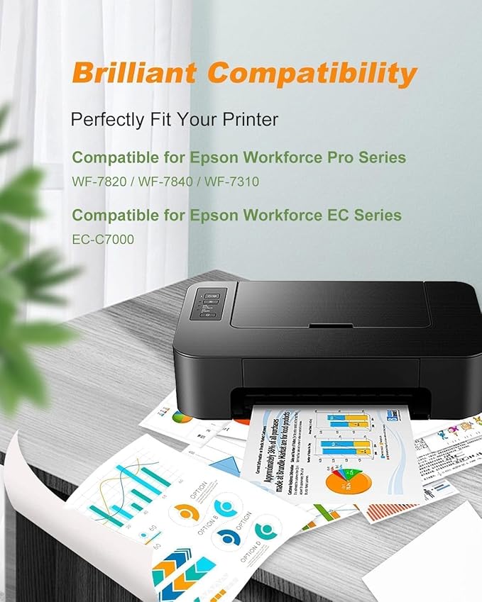 812XL Ink Cartridge Epson Remanufactured Replacement for Epson 812 812XL Ink Cartridges Combo Pack for Epson 812 XL T812XL Work for Workforce Pro WF-7840 WF-7820 WF-7310 EC-C7000 Printer（4 Pack）-DeskLoop Office