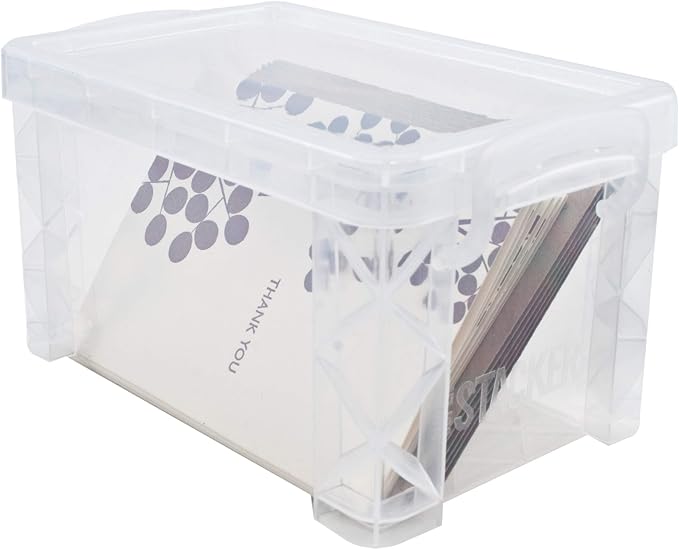 ADVANTUS 40307 Super Stacker Storage Boxes, Hold 400 3 x 5 Cards - Image 3