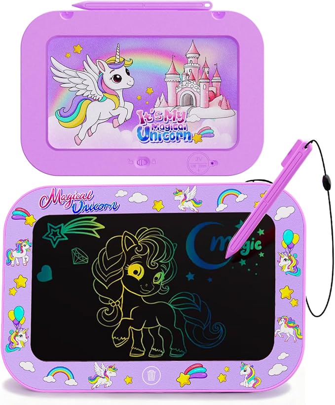 LCD Writing Tablet for Kids, 12Inch Colorful Reusable Erasable Electronic by Unknown