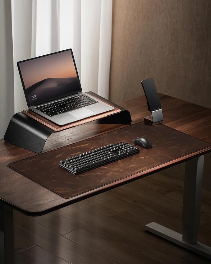 YSAGi Leather Desk Mat, 23.6"x13.8"Real Leather Desk Pad, 2mm Thick Desk Blotter - Image 8