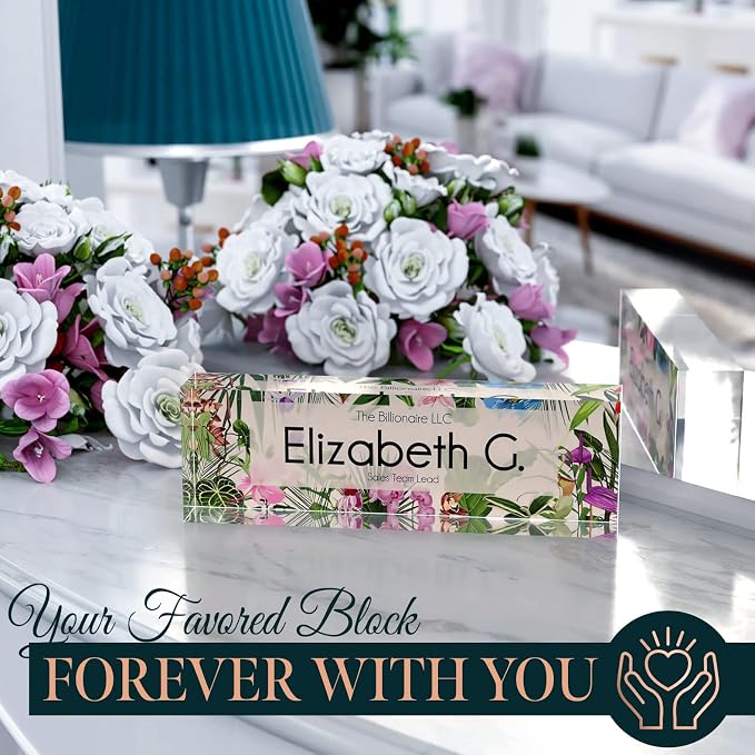 Desk Name Plate Personalized, Custom Name Plates, 2½/x8 Inches, Thick - Image 5
