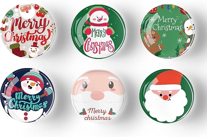 12Pcs Christmas Refrigerator Magnet Fridge Sticker,Christmas Fridge Magnets Decoration for Crafts,Strong Fridge Magnets for Kitchen, School,Office Whiteboard, Cabinet and Dishwasher-DeskLoop Office