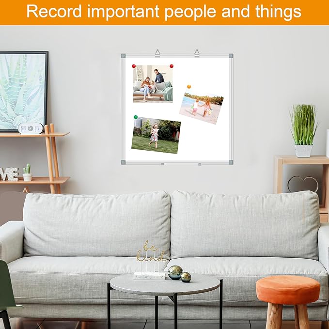 H-Qprobd 4' x 4' (2 Pack) Dry Erase Board for Wall Magnetic Presentation Whiteboard with Long Pen Tray, Wall-Mounted White Boards for Home, Office & School-DeskLoop Office