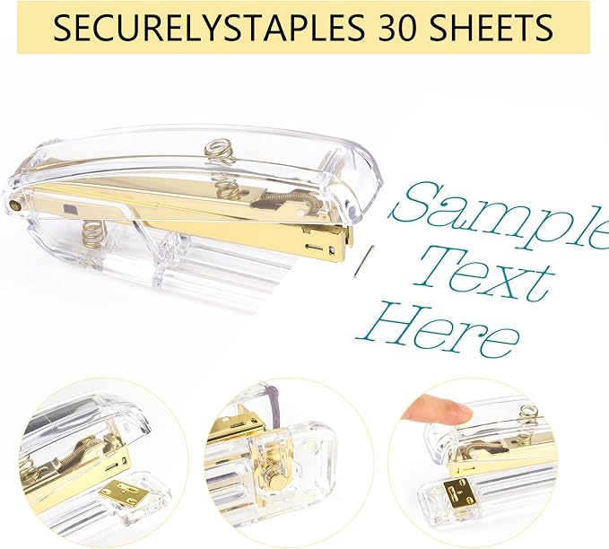 Staplers for Desk, Acrylic Stapler for Office School - Image 4