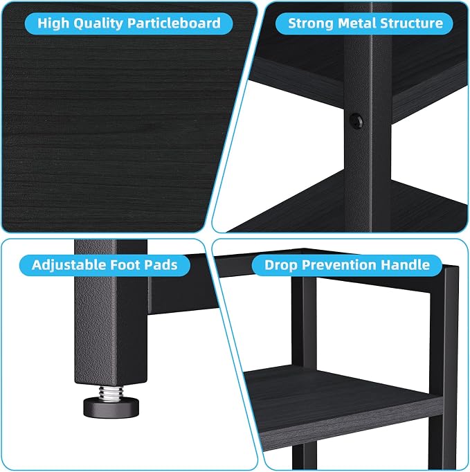 Marbrasse Desk Shelf with Drawer, Desk Shelf - Image 6
