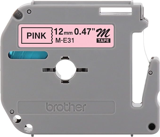 Brother 1/2 Inch x 26.2 Feet Black on Metallic Pink by Unknown