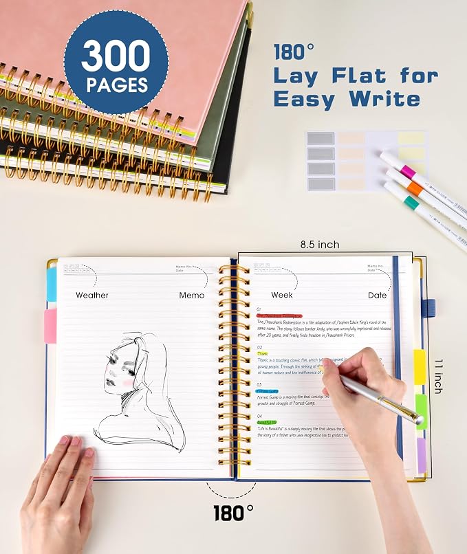 Hardcover Spiral Notebook 8.5"x11" Journal - Image 2