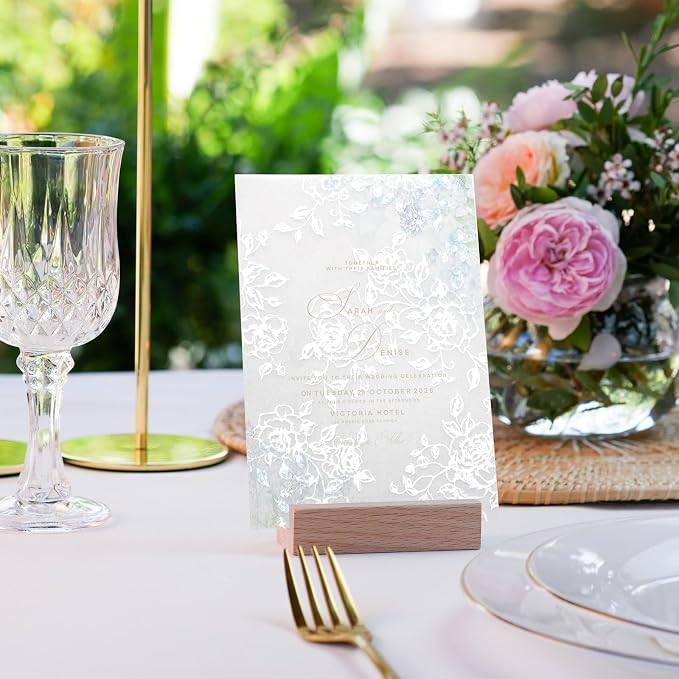 100 Pcs Invitation Envelope Jackets, 5x7 Pretty Vellum Jackets - Image 5