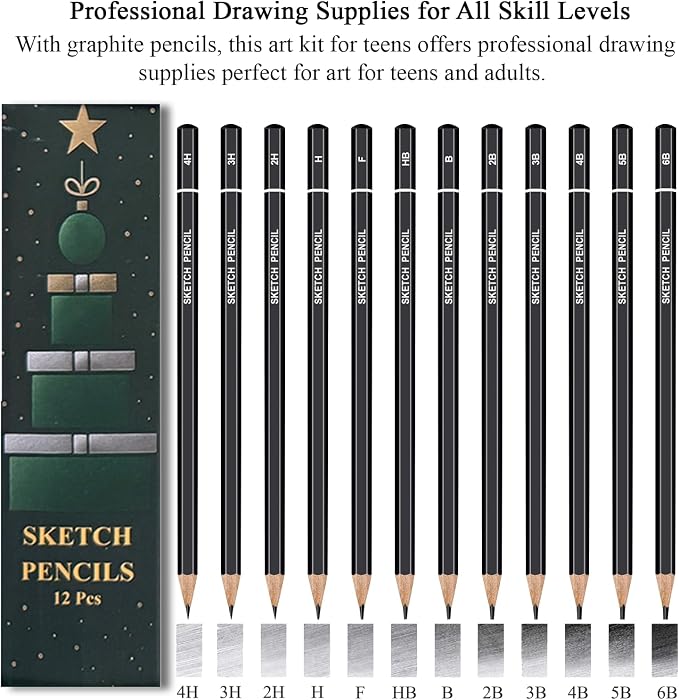 Fuxi Sketch Pad and Pencil Set | Stocking Stuffers, Art Supplies - Image 3