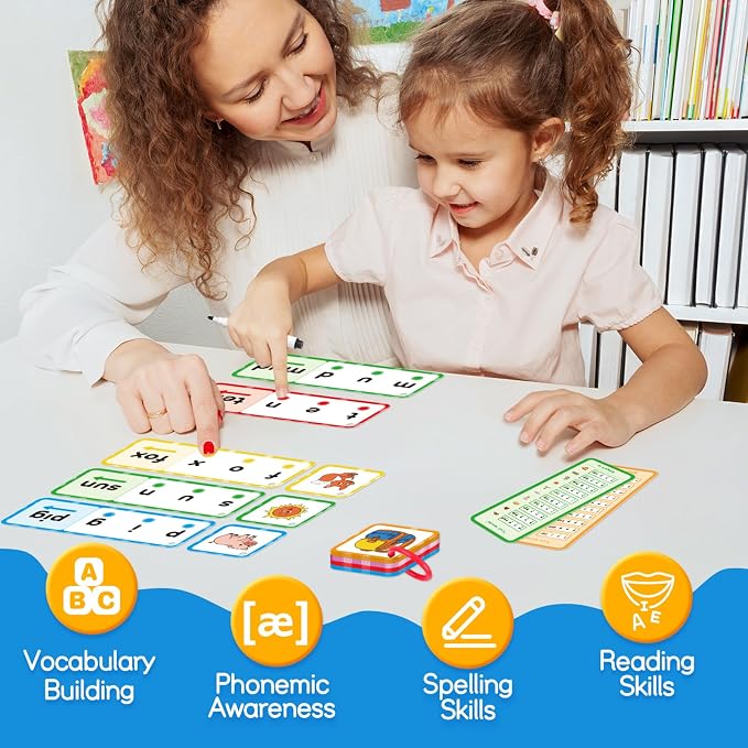 Kasfalci CVC Word Games, Flash Cards, Phonics and Speech Therapy Toys - Image 5