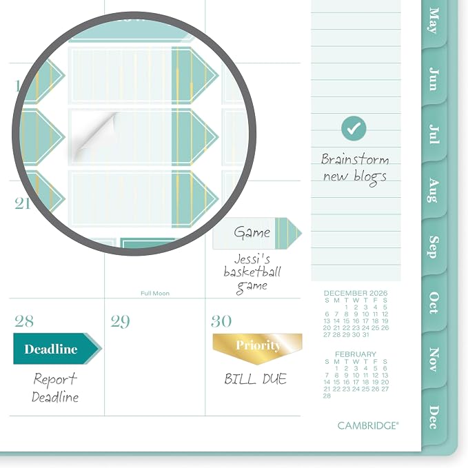 Mead Cambridge 2027 Planner, Weekly & Monthly, 5.5" x 8.5" - Image 6