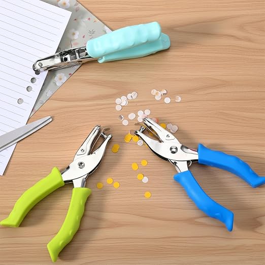 LMENGJ 12 Pcs Single Hole Punch Handheld 1/4 Inch Hole Paper Punch - Image 7