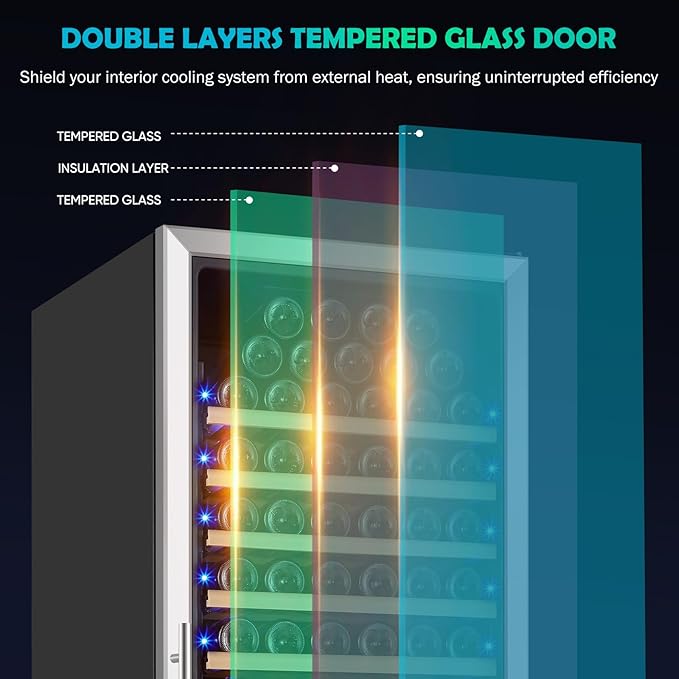 200 Bottle Dual Zone Wine Fridge - 24 Inch Large Wine Cooler Refrigerator, Freestanding and Built-in Design, Upgraded Compressor Cooling, Intelligent Temperature Memory-DeskLoop Office
