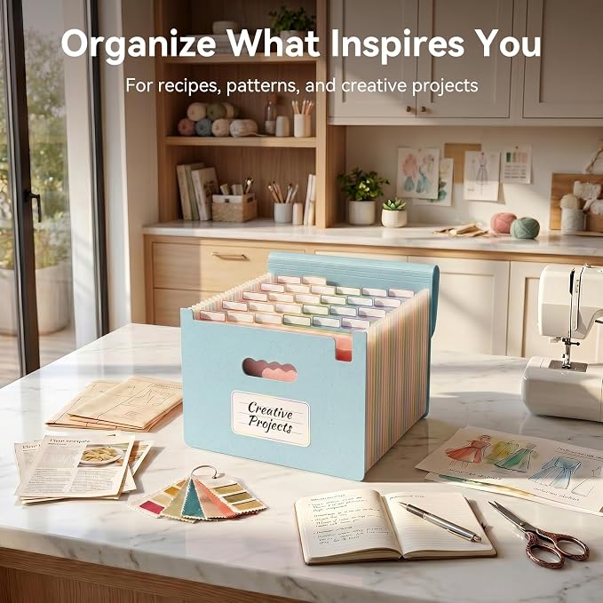 ThinkTex Accordion File Organizer, 26 Pockets Expanding File Folders, Monthly - Image 5