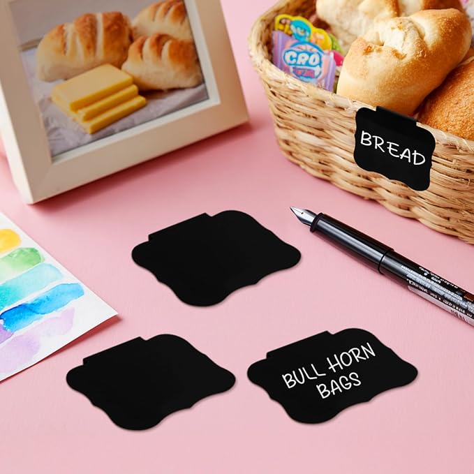 12pcs Black Basket Labels Removable PVC Labels | Clip On - Image 6