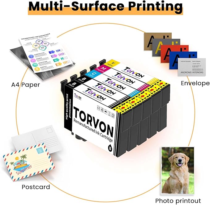 Remanufactured Ink Cartridges Replacement for Epson 302 XL 302XL T302XL Ink Cartridges Multipack for Epson Expression Premium XP-6100 XP6100 XP6000 XP-6000 (C/M/Y 3 Pack)-DeskLoop Office