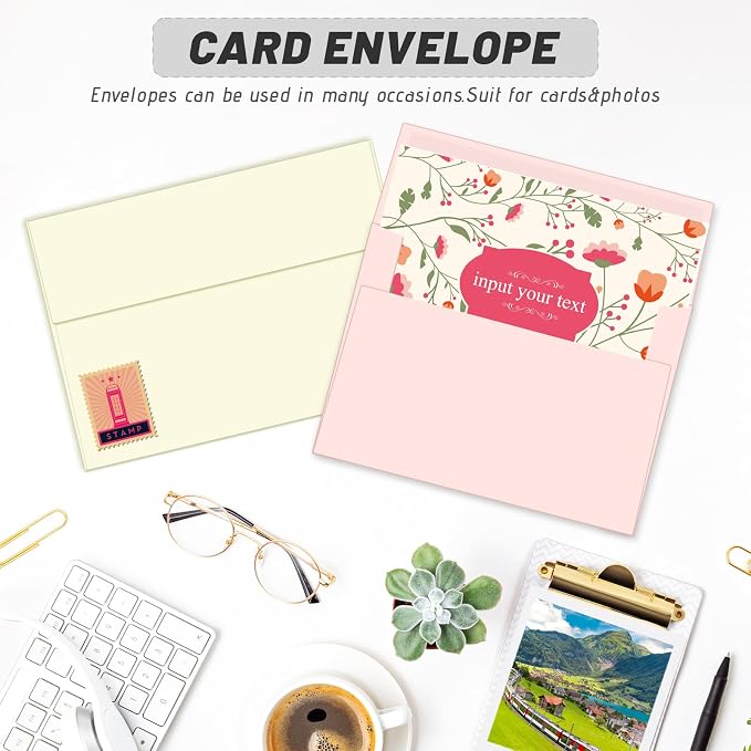 4x6 Envelopes For Invitation, A4 Envelope cream, 50 pack 4x6 card Envelopes - Image 3