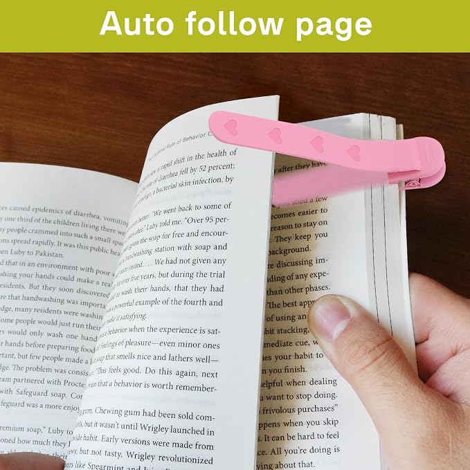 SMUK 3 Pieces Silicone Heart Bookmarks - Image 2