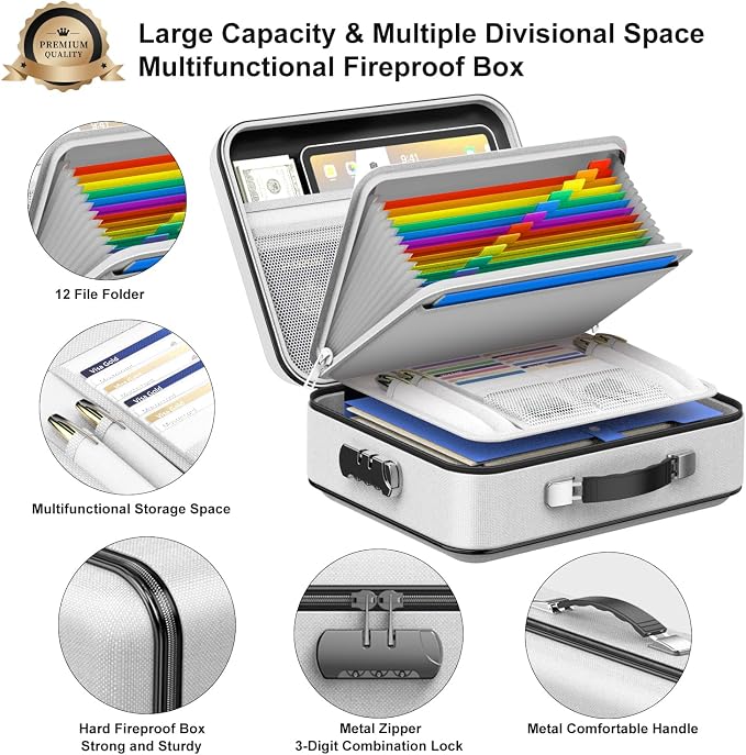 COLCASE Fireproof Document Organzier - Image 4