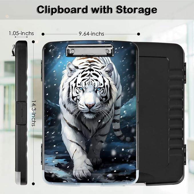 Clipboard with Storage, Office Supplies Nursing Clipboards Folder with Pen - Image 2