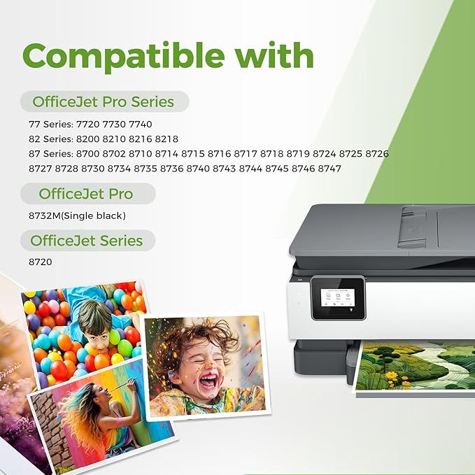952XL Ink Cartridges Combo Pack Compatible for HP 8710 7740 Printer for HP 952 XL Black Color for HP952 OfficeJet Pro 8720 8725 8210 8715 8702 8740 7720 8730 8216 8700 Black Cyan Magenta Yellow 4 Pack-DeskLoop Office