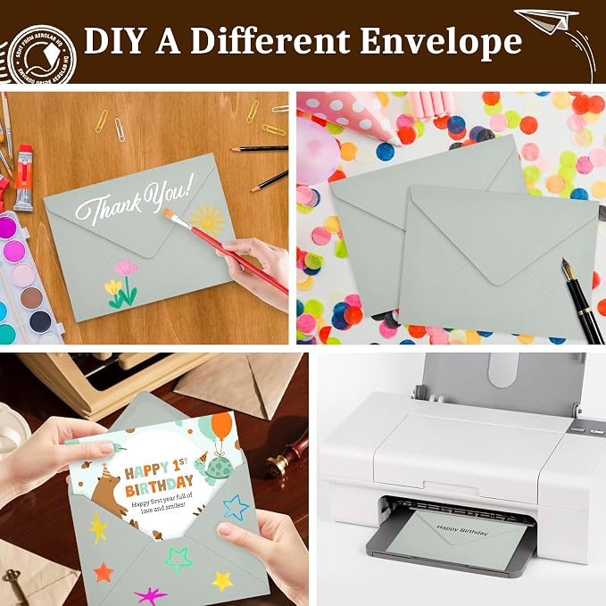 50 Pack A7 Envelopes, 5.24 x 7.24 in Envelopes - Image 6