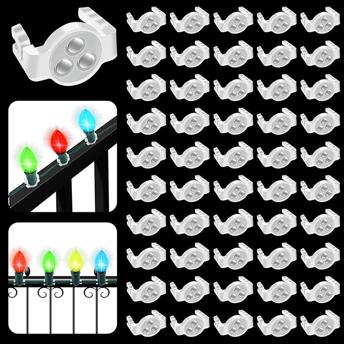 UQM 100 Pack C9 Magnetic Christmas Light Clips, Extra Strong Magnetic Clips by UQM