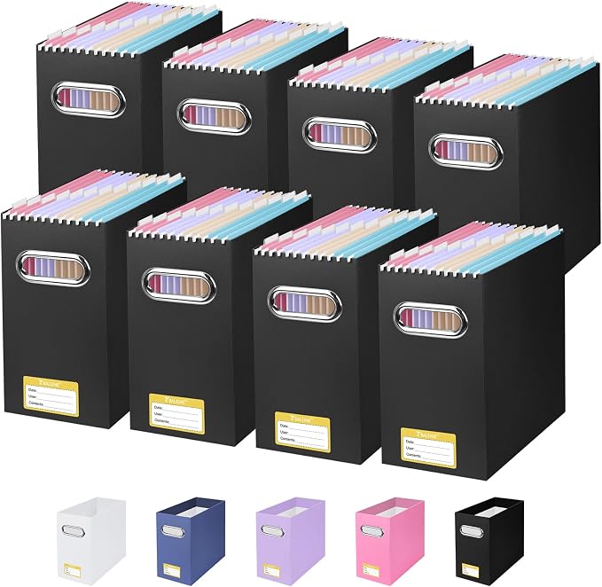 BALEINE File Organizer Box, Cardboard File Folder Organizer by BALEINE