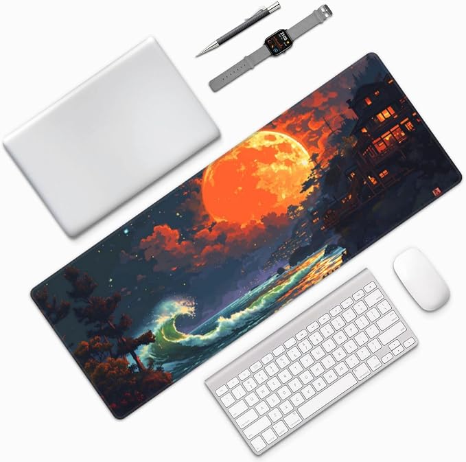 Gaming Mouse Pad Desk Pad, Extended Big Mouse Pad, 31.5x11.8 Inch Long Computer - Image 9