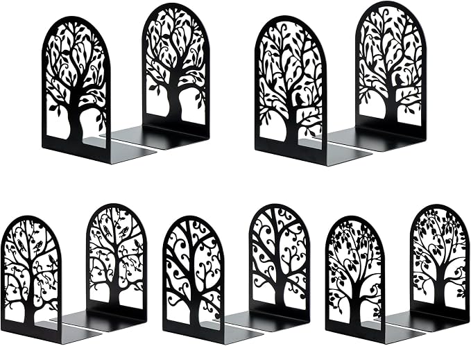 HappyHapi Book Ends, Metal Bookends by Happyhapi