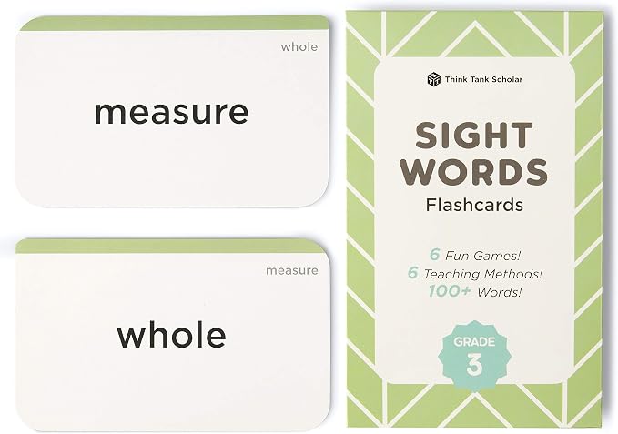 Award-Winning 3rd Grade Sight Words Flash Cards – 100+ Dolch & Fry by ThinkTankScholar
