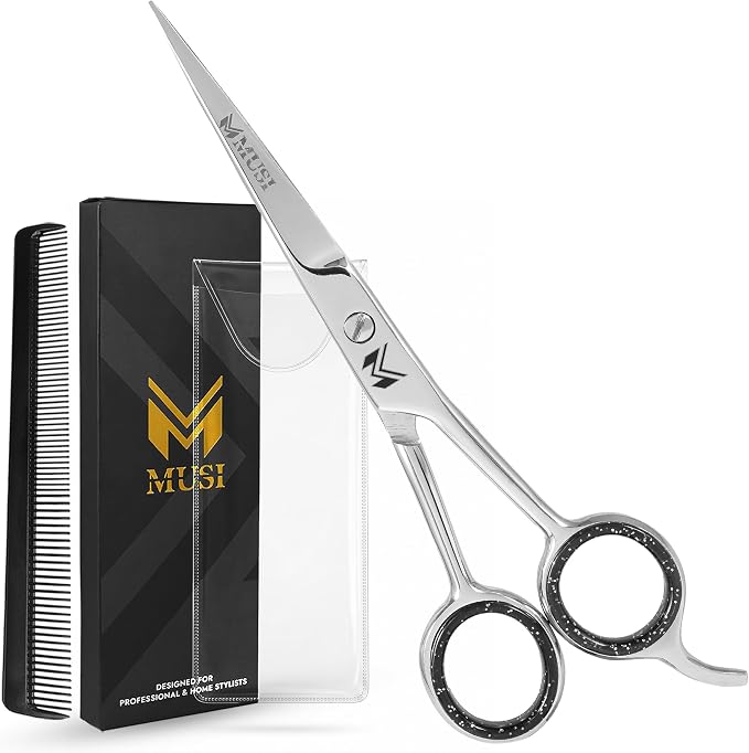 MUSI Hair Cutting Scissors 6.5" – Professional Razor-Sharp Barber Scissors by MUSI