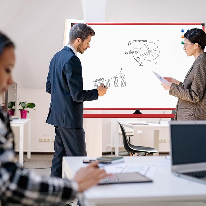 Rolling Whiteboard, 48x32 Inches Dry Erase Board - Image 8