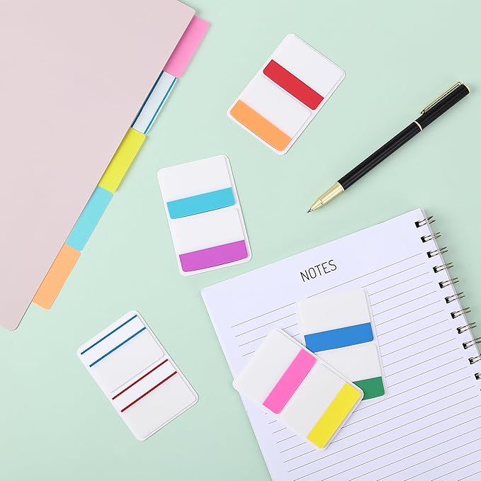 Mr. Pen- Sticky Index Tabs, 500 Pcs, 21 Sets, Colorful Sticky Tabs for Notebooks, Page Markers, Page Tabs for Binders, Page Tabs Sticky Tabs for Books, Notebook Tabs, Book Sticky Tabs for Notebooks-DeskLoop Office