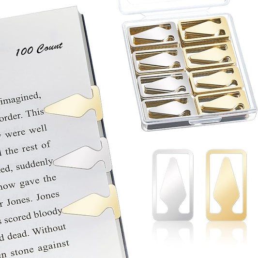 Spakon 100 Count Tin Mixed Metals Book Line Markers Arrow Bookmarks and Page by Aranorun
