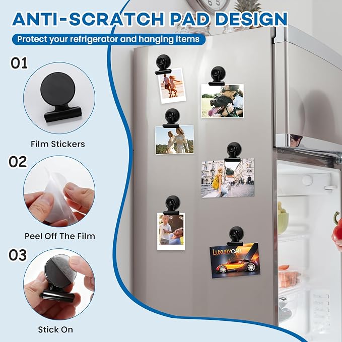 DIYMAG Magnetic Clips, 20 Pack Fridge Magnets Refrigerator Personalized - Image 4
