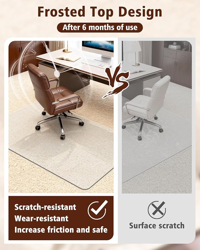 Soimeat Hard Frosted Office Chair Mat - Image 5