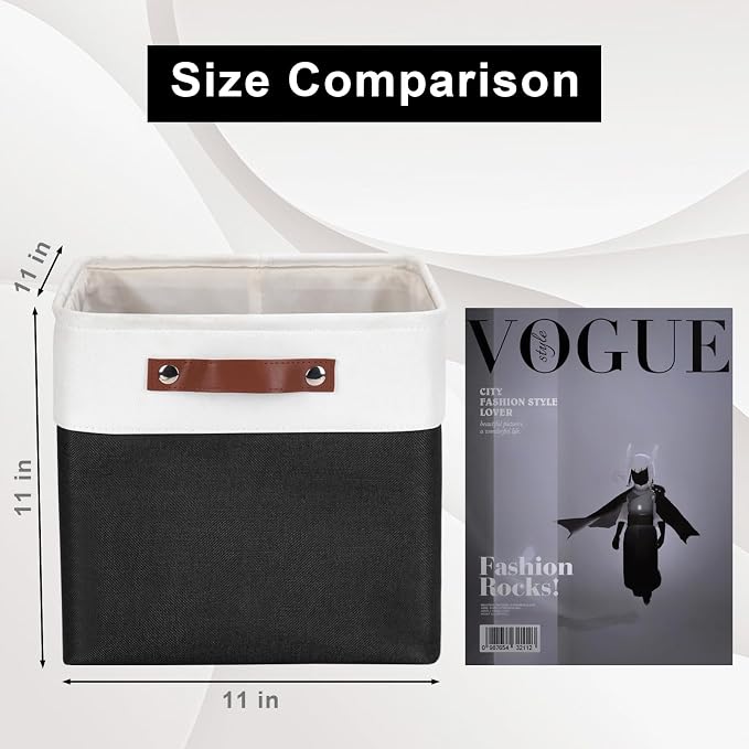 Bagnizer Collapsible Fabric Storage Cubes 11x11 Cube Storage Bins, 4 Pack - Image 2