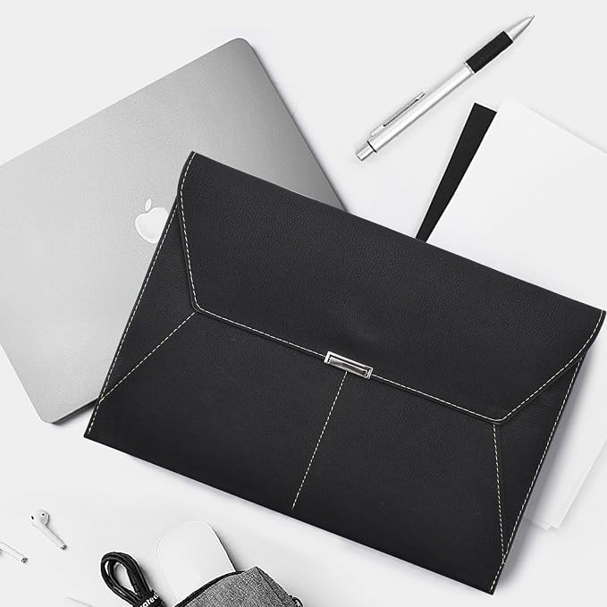 VANRA File Folder Document Holder Organizer Waterproof Portfolio Leather Folder - Image 4