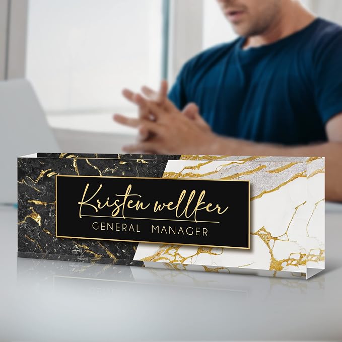 Personalized Office Name Plate for Desk, Custom Employee Appreciation Gifts - Image 3