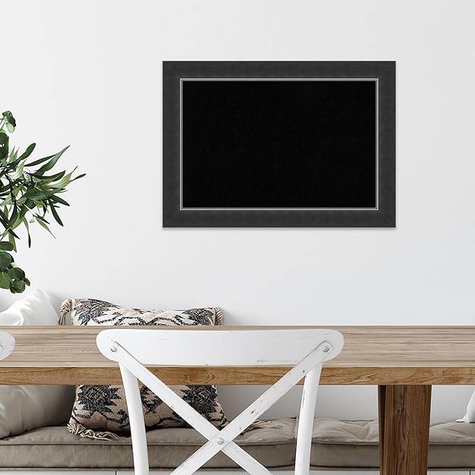 Amanti Art Black Cork Board for Wall, 15x21 Vision Board with Black Wood Frame, Small Corkboard Office Decor for Home Organization, Modern Corkboard Pinboard to Display Items for Home Organization in-DeskLoop Office