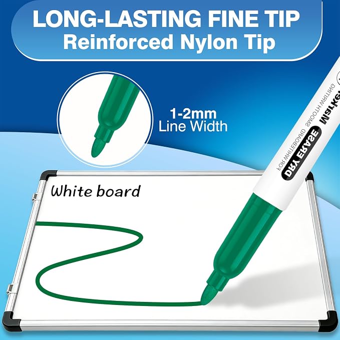 SFAIH Green Dry Erase Markers Fine Tip - Image 2