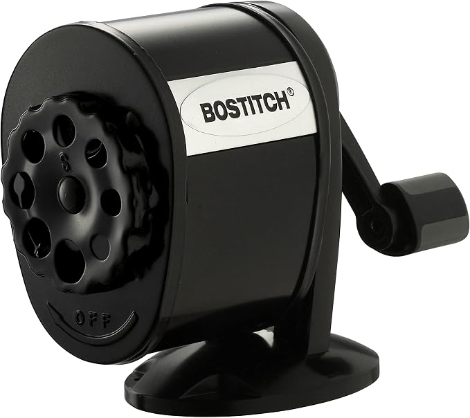 Bostitch Office Wall Mount Manual Pencil Sharpener, 8 Hole Dial, 6X Longer by BostitchOfficeProducts