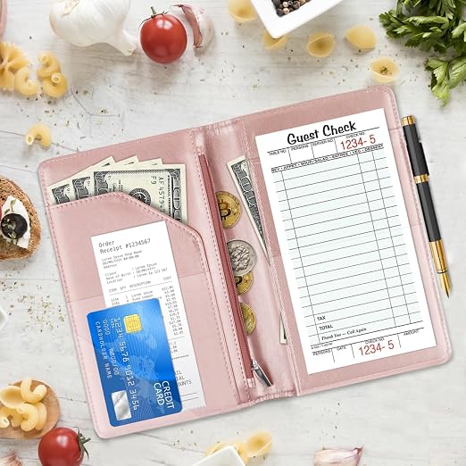 Cute Server Books for Waitress Waiter, Leather Guest Book Note Pad - Image 6