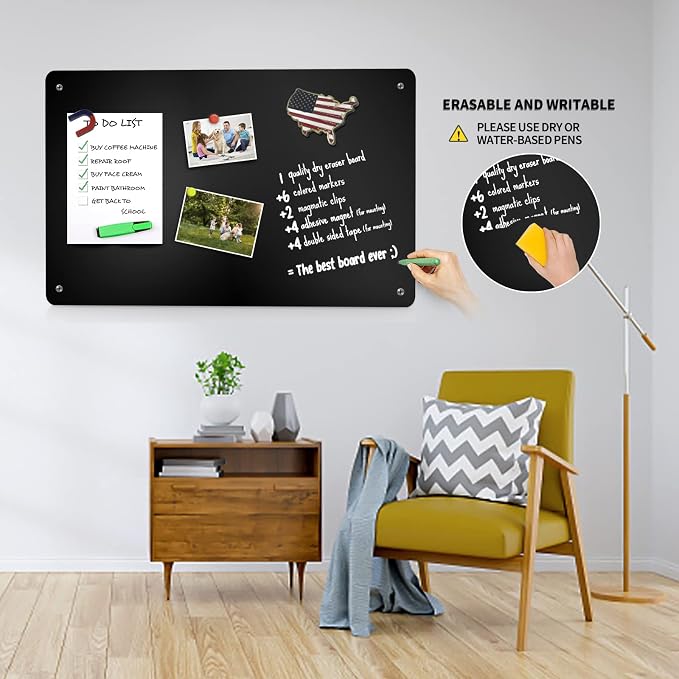 2Pack Magnetic Board, 17.1" x 11.8" Magnet Display, - Image 4