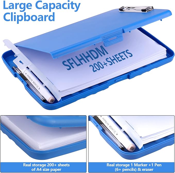SFLHHDM Storage Clipboard with Pen Holder, High Capacity Clipboards - Image 2
